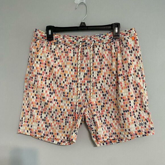 Psycho Bunny Multicolor Swim Shorts Men Size L - Picture 1 of 10